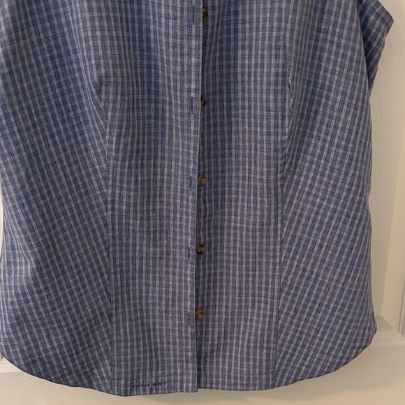 Columbia Women's Blue Checkered Button Down Shirt Trail Hiking Fishing Walking - Picture 3 of 12